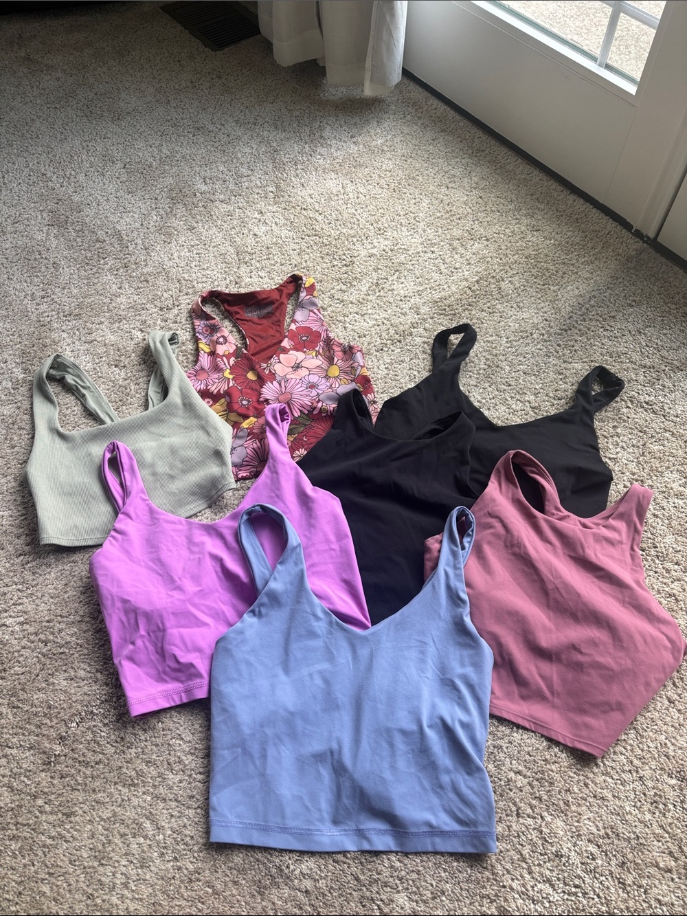 Assortment of workout tops